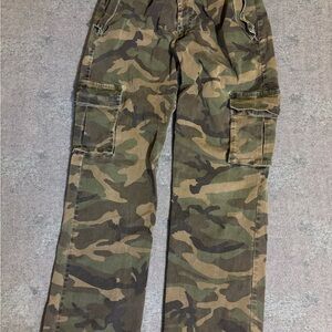 Naked Wardrobe Green Cargo Pants Relaxed Fit
